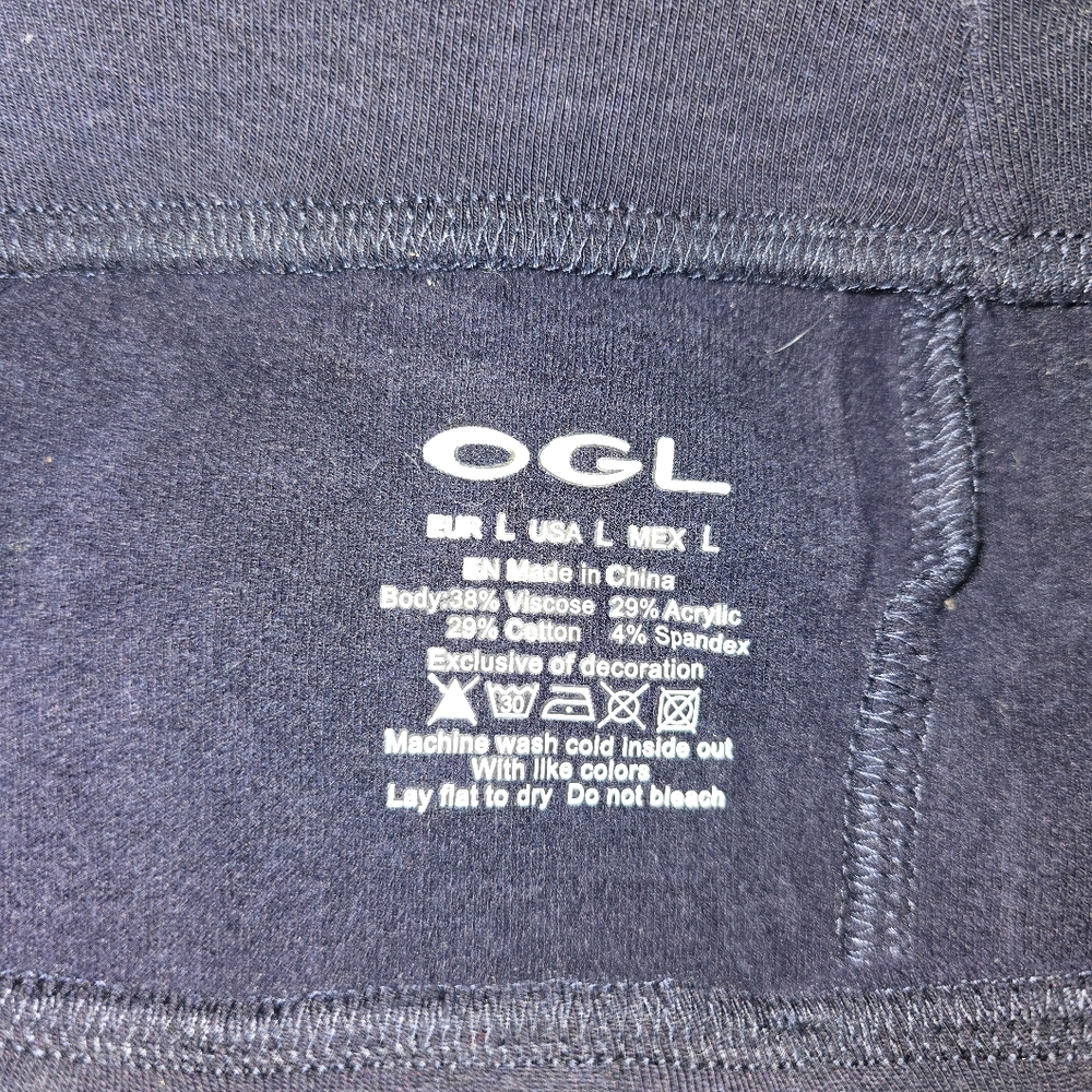 OGL Blue Asymmetrical Midi Pencil Skirt - Picture 3 of 3